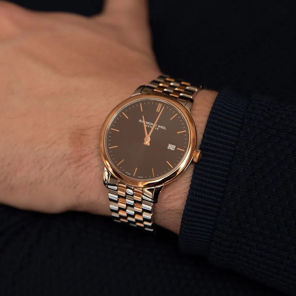 Raymond Weil - Toccata Men's Rose Gold Black Dial Quartz Watch, 39mm - 5485-SP5-20001