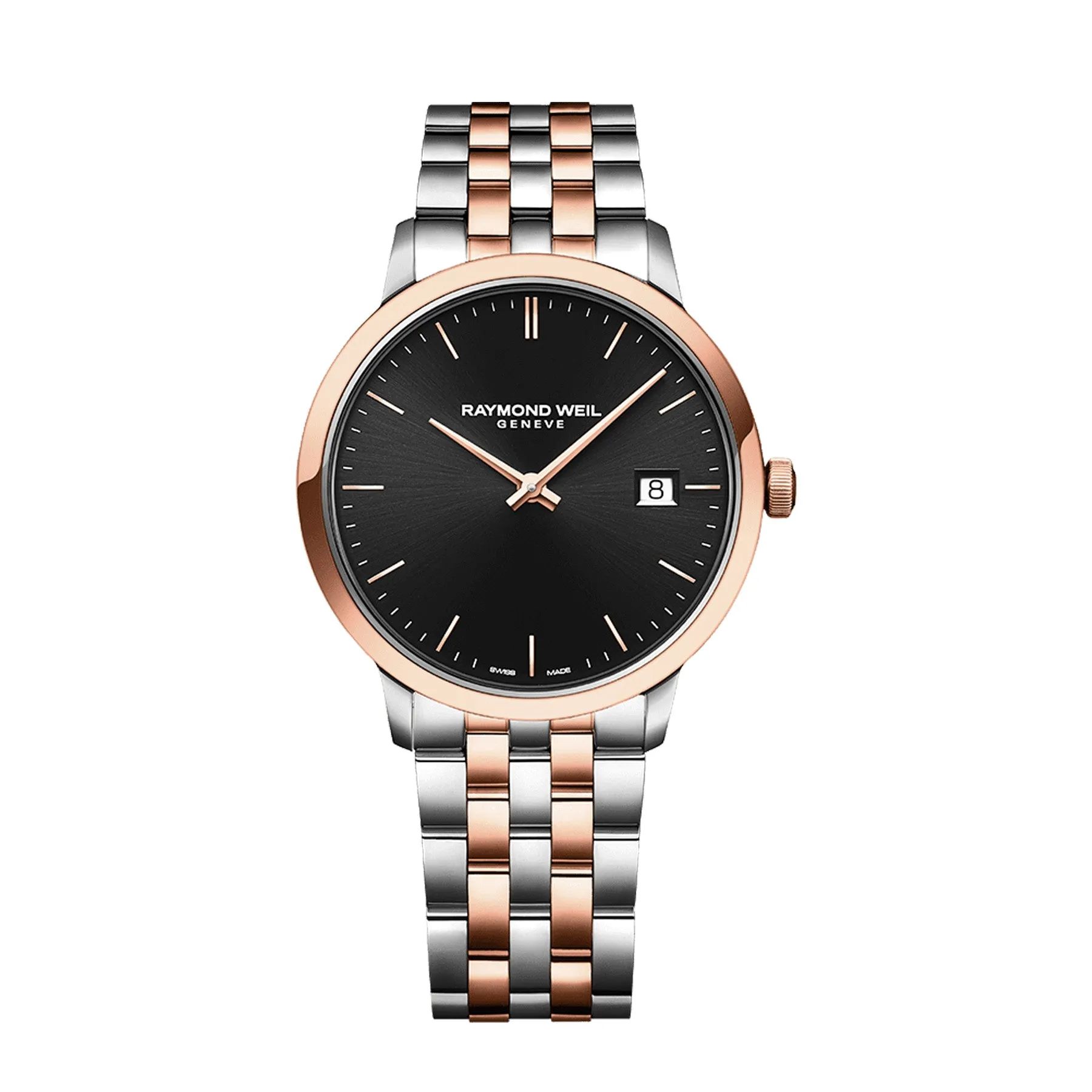 Raymond Weil - Toccata Men's Rose Gold Black Dial Quartz Watch, 39mm - 5485-SP5-20001