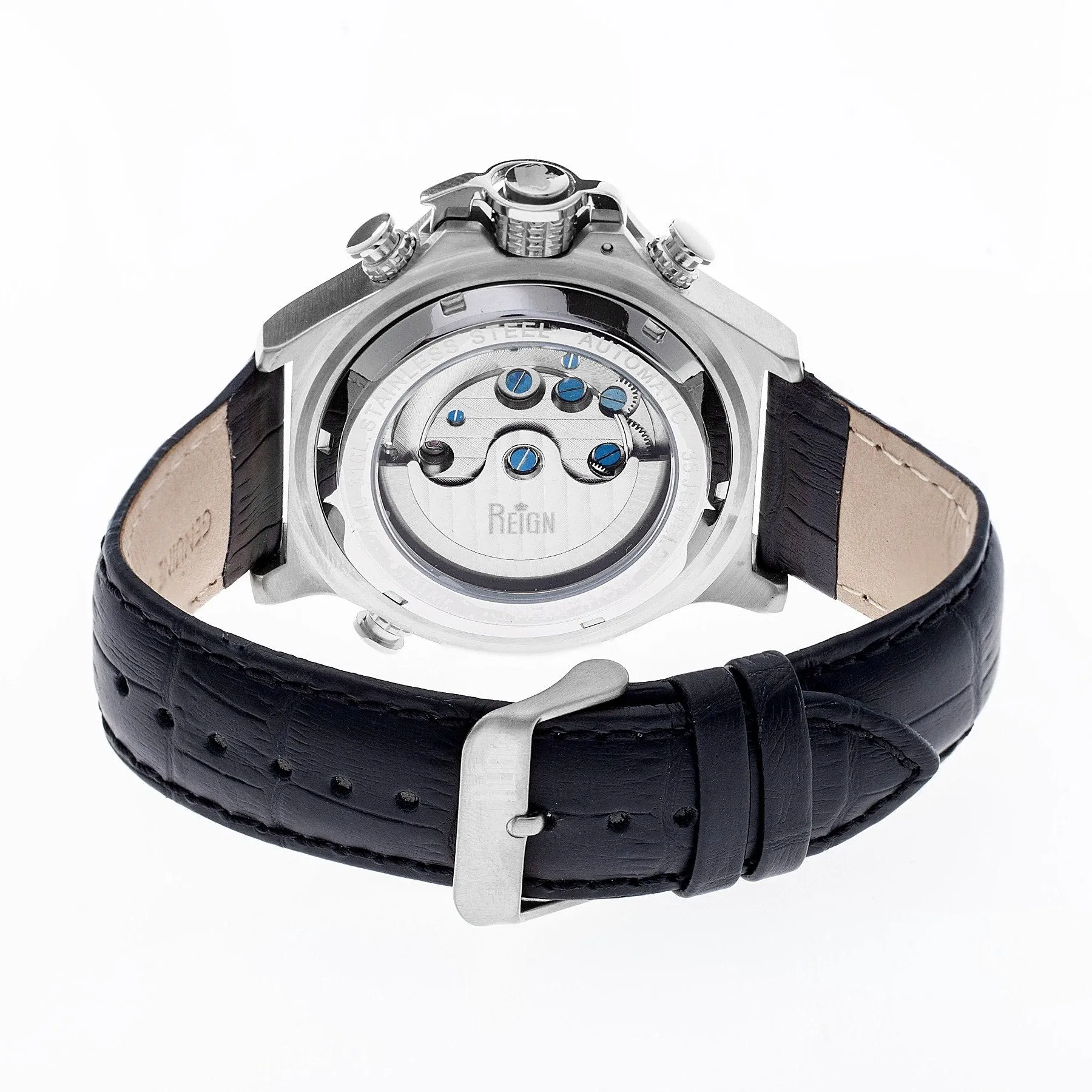 Reign Goliath Automatic Leather-Band Watch