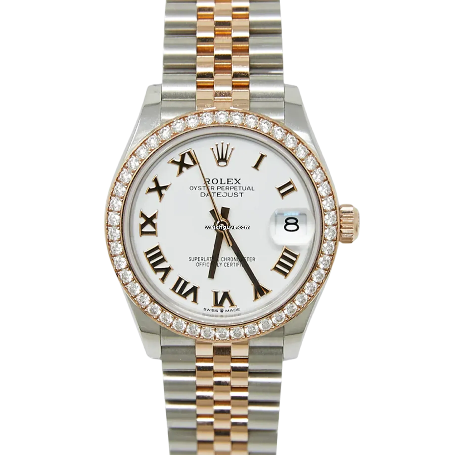 Rolex Datejust 278381RBR White Roman Diamond Jubilee