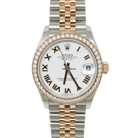Rolex Datejust 278381RBR White Roman Diamond Jubilee