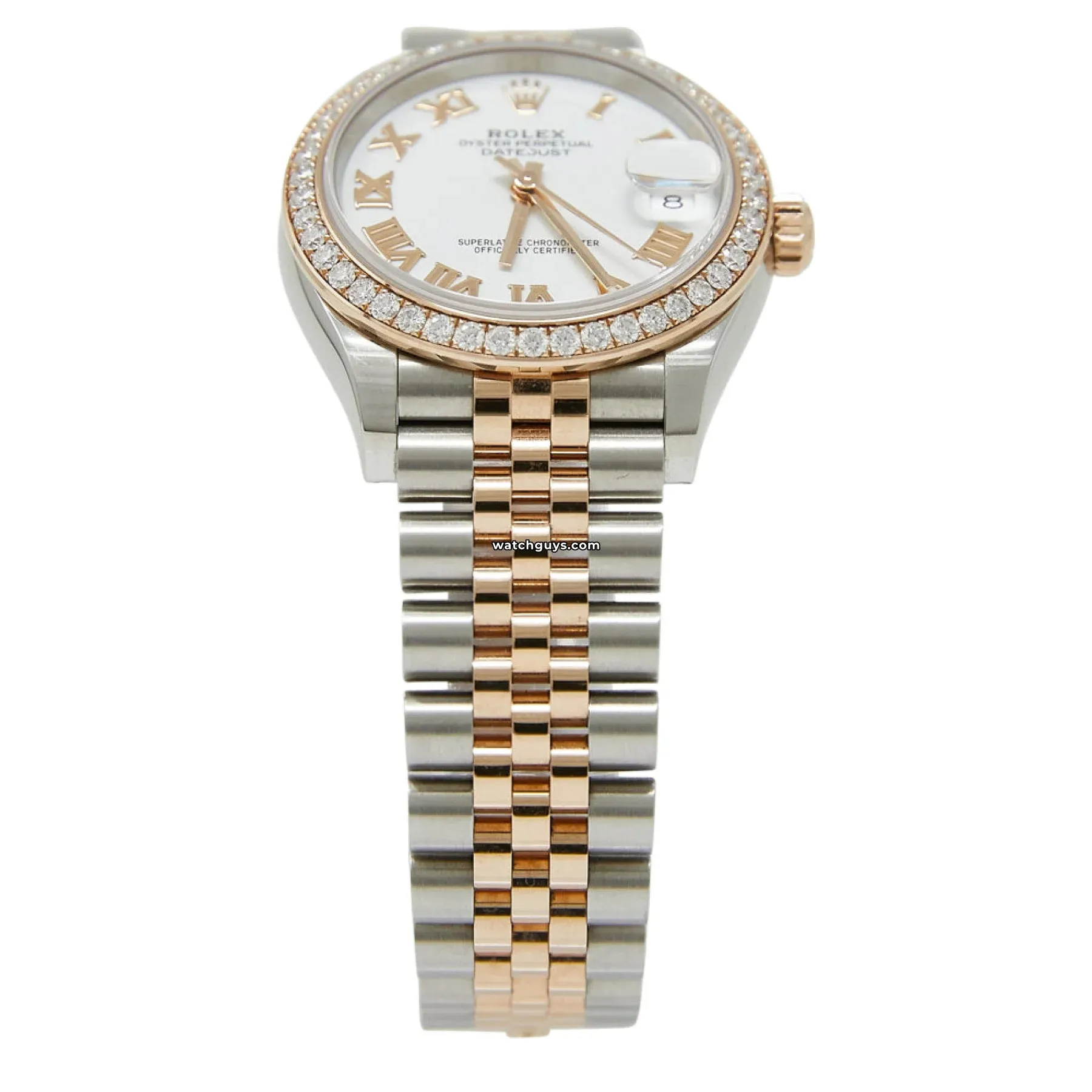 Rolex Datejust 278381RBR White Roman Diamond Jubilee