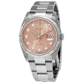 Rolex Datejust 36 Pink Jubilee Diamond Dial Automatic Men's Oyster Watch 126234PJDO