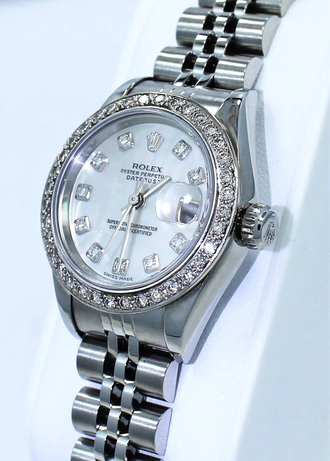 Rolex Datejust 79174 Mop Diamond Dial 1.05Ct Diamond Bezel Ladies Watch