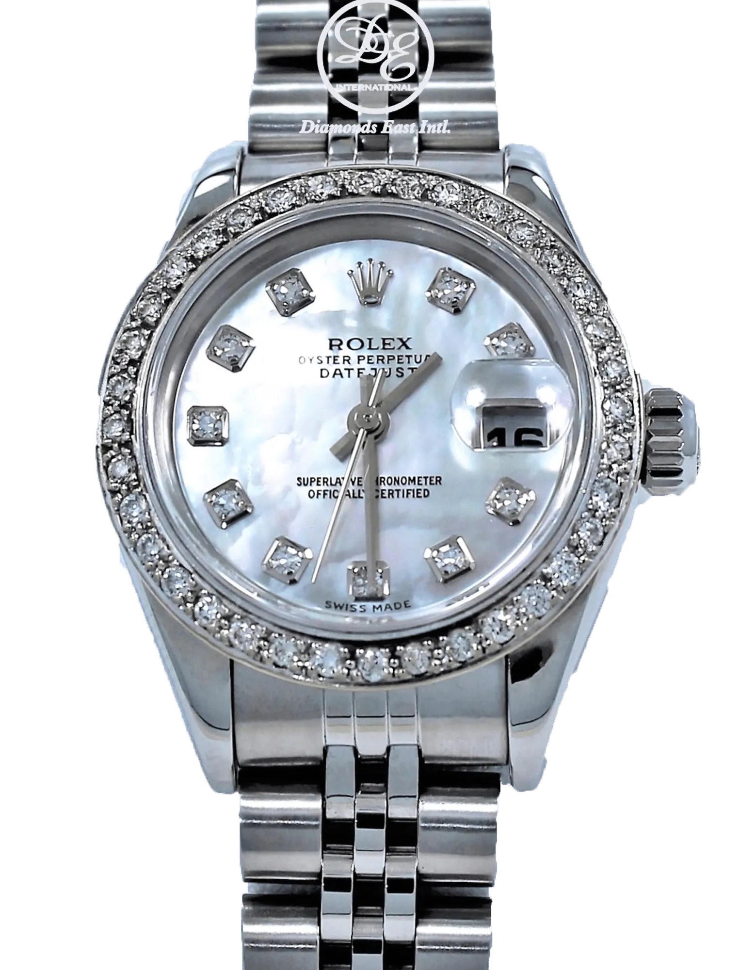 Rolex Datejust 79174 Mop Diamond Dial 1.05Ct Diamond Bezel Ladies Watch