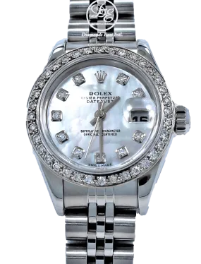 Rolex Datejust 79174 Mop Diamond Dial 1.05Ct Diamond Bezel Ladies Watch