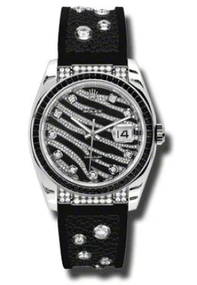 Rolex DaTejust Diamond and Black Sapphire Ladies Watch 1 116199SANR