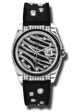 Rolex DaTejust Diamond and Black Sapphire Ladies Watch 1 116199SANR