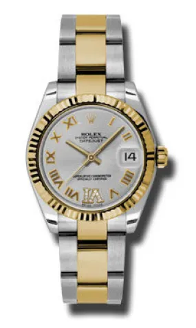 Rolex Datejust Lady 31 Silver Dial Stainless Steel and 18K Yellow Gold Oyster Bracelet Automatic Watch 178273SRDO