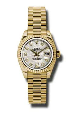 Rolex Lady-Datejust 26 Meteorite Dial 18K Yellow Gold President Automatic Ladies Watch 179178MTDP