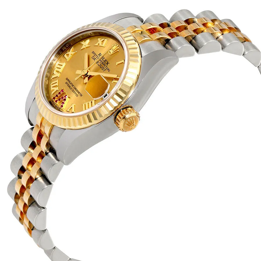 Rolex Lady Datejust Champagne Ruby Dial Automatic Watch 179173CRRJ
