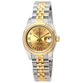 Rolex Lady Datejust Champagne Ruby Dial Automatic Watch 179173CRRJ