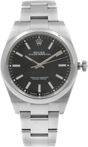 Rolex Oyster Perpetual Black Dial Automatic Mens Watch 114300BKSO