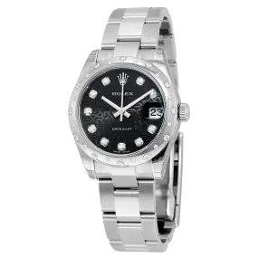 Rolex Oyster Perpetual Datejust 31 Black Dial Stainless Steel Bracelet Automatic Ladies Watch 178344BKJDO