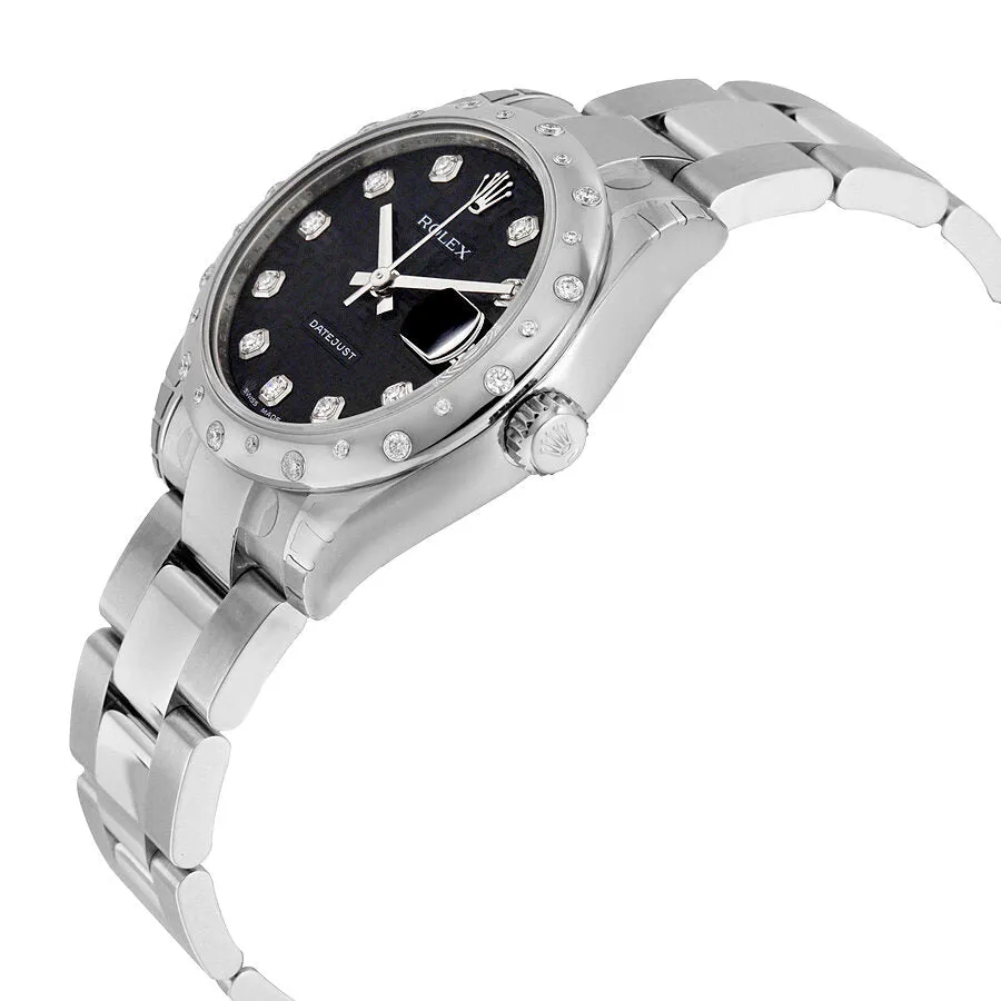 Rolex Oyster Perpetual Datejust 31 Black Dial Stainless Steel Bracelet Automatic Ladies Watch 178344BKJDO