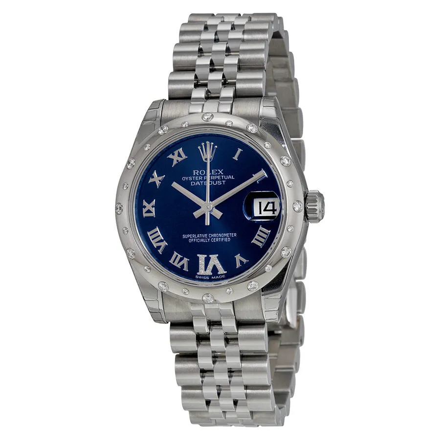 Rolex Oyster Perpetual Datejust 31 Blue Dial Stainless Steel Jubilee Bracelet Automatic Ladies Watch 178344BLRDJ