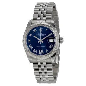 Rolex Oyster Perpetual Datejust 31 Blue Dial Stainless Steel Jubilee Bracelet Automatic Ladies Watch 178344BLRDJ