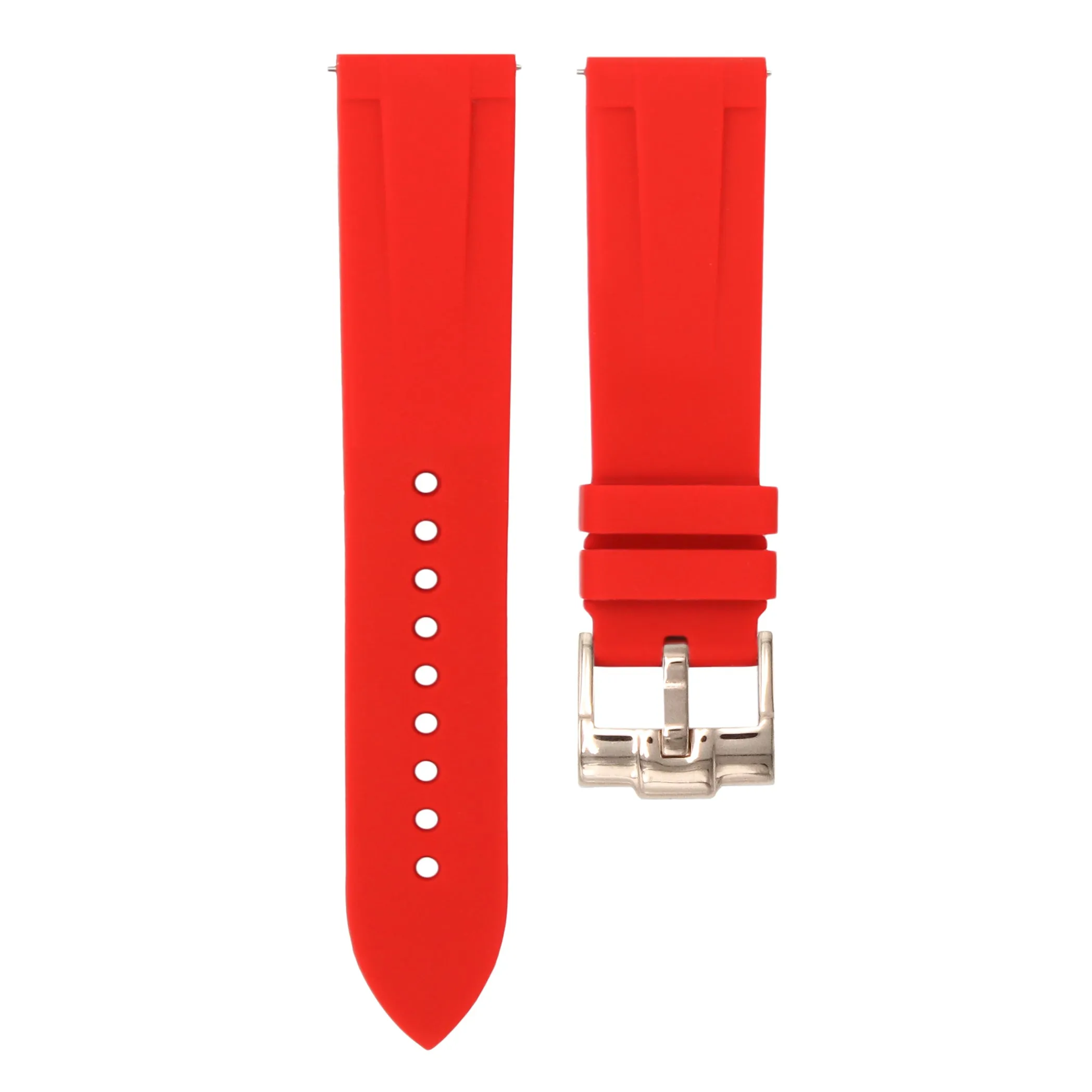 Scarlet Red - Quick Release Rubber Watch Strap For Breitling Montbrillant