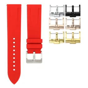 Scarlet Red - Quick Release Rubber Watch Strap For Breitling Montbrillant