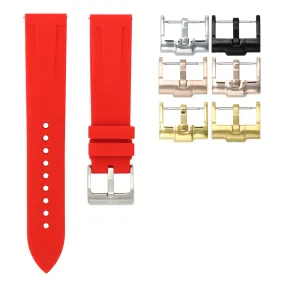 Scarlet Red - Quick Release Rubber Watch Strap For Longines 1832