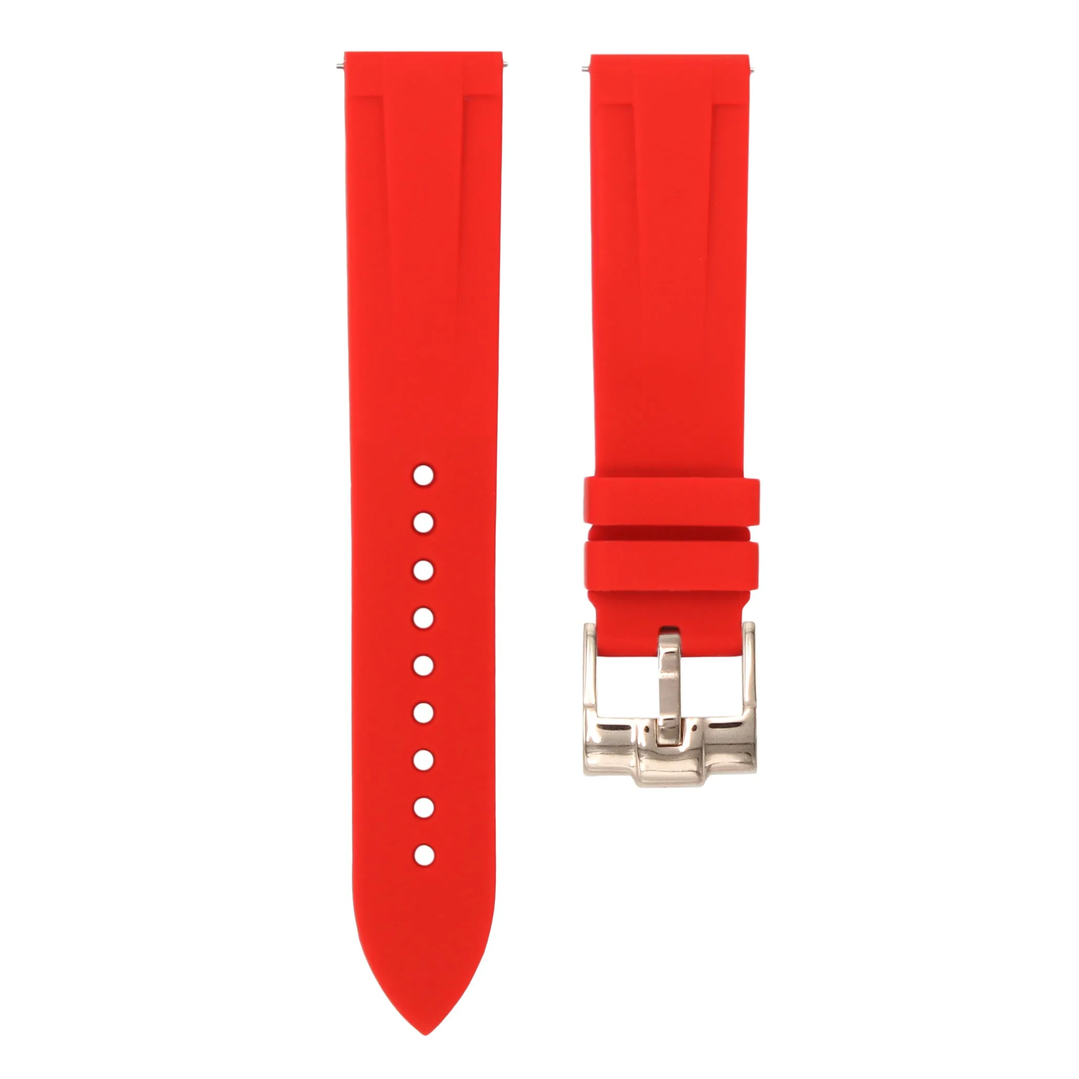 Scarlet Red - Quick Release Rubber Watch Strap For Longines 1832