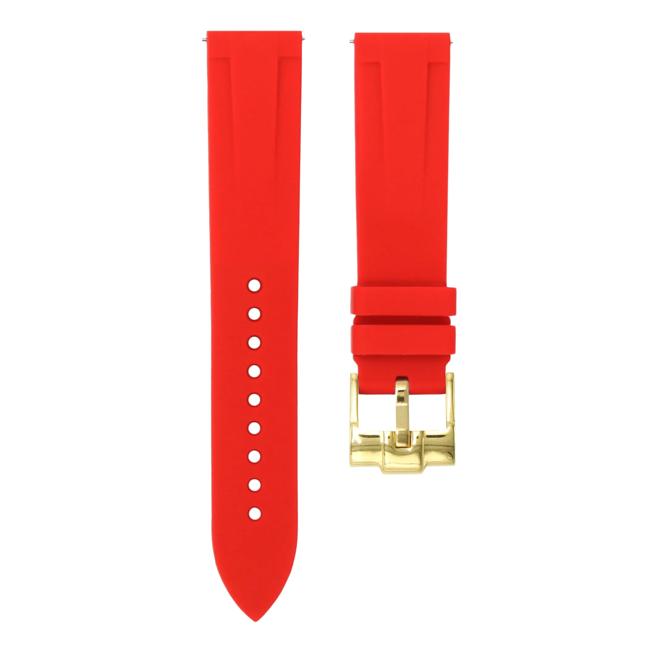 Scarlet Red - Quick Release Rubber Watch Strap For Longines 1832