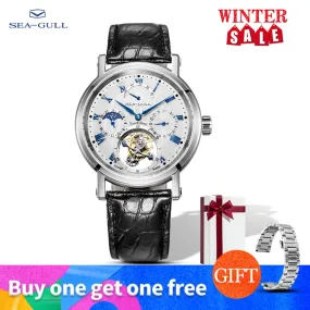 seagull watch men tourbillon mechanical watch Multi-function watch skeleton watches sapphire watch luxury  tourbillion watch