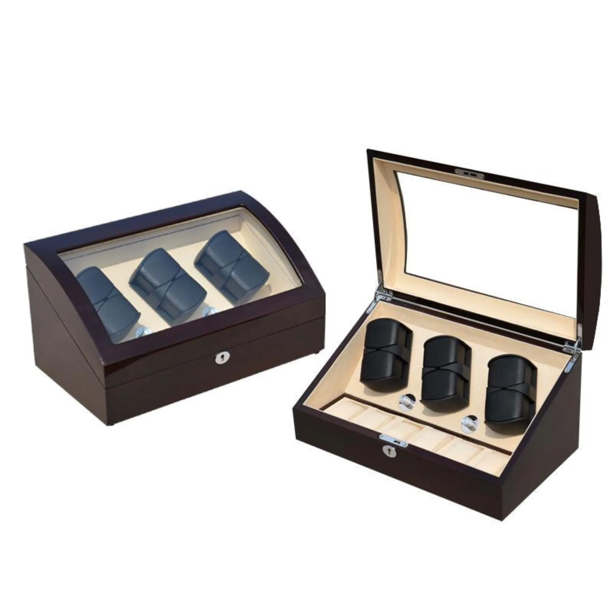Seconds - Avoca Watch Winder Box 6   6 Watches in Mahogany (d)