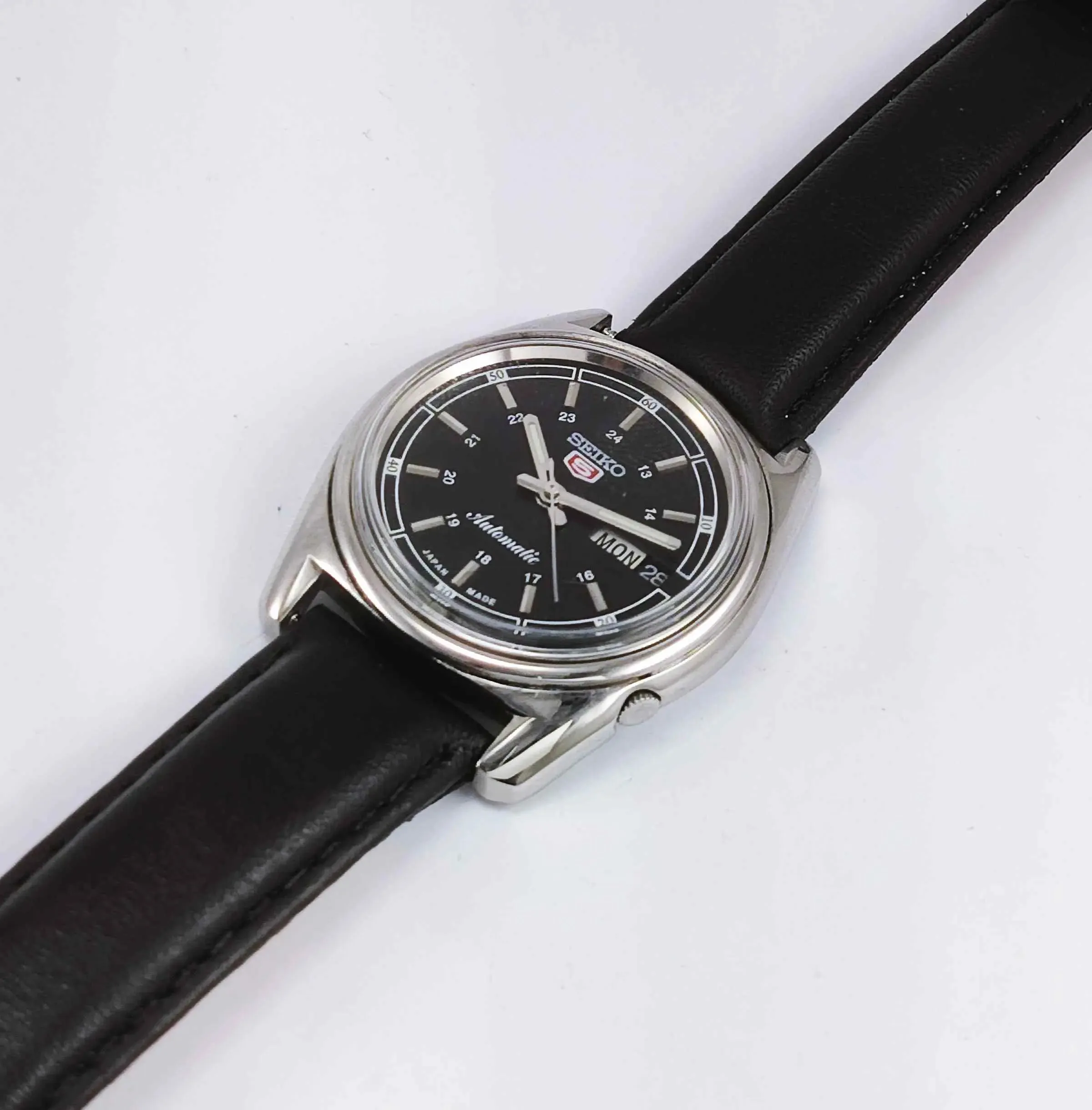 Seiko 5 Automatic 6119C 21 Jewels Black Dial Day Date Men's Watch