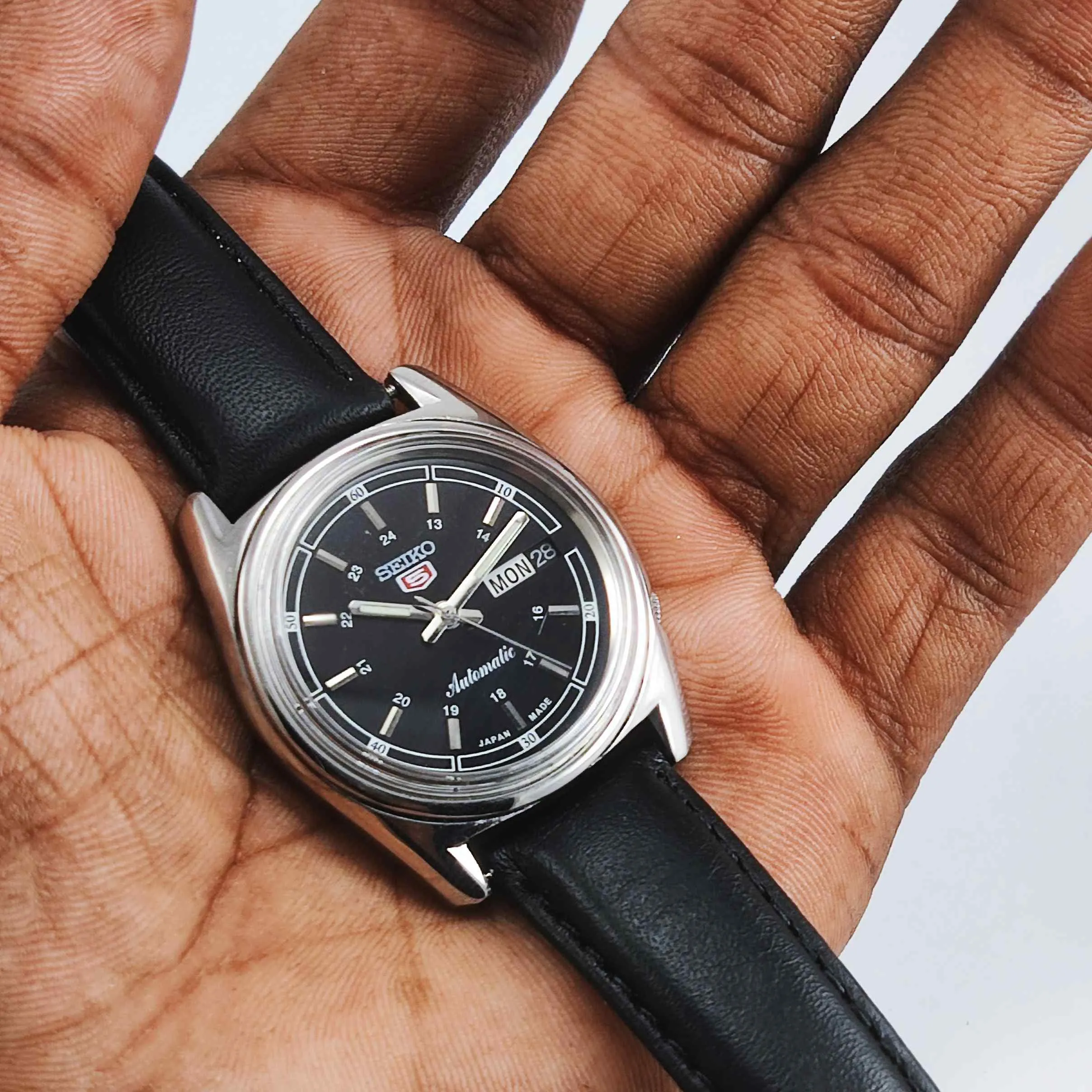 Seiko 5 Automatic 6119C 21 Jewels Black Dial Day Date Men's Watch