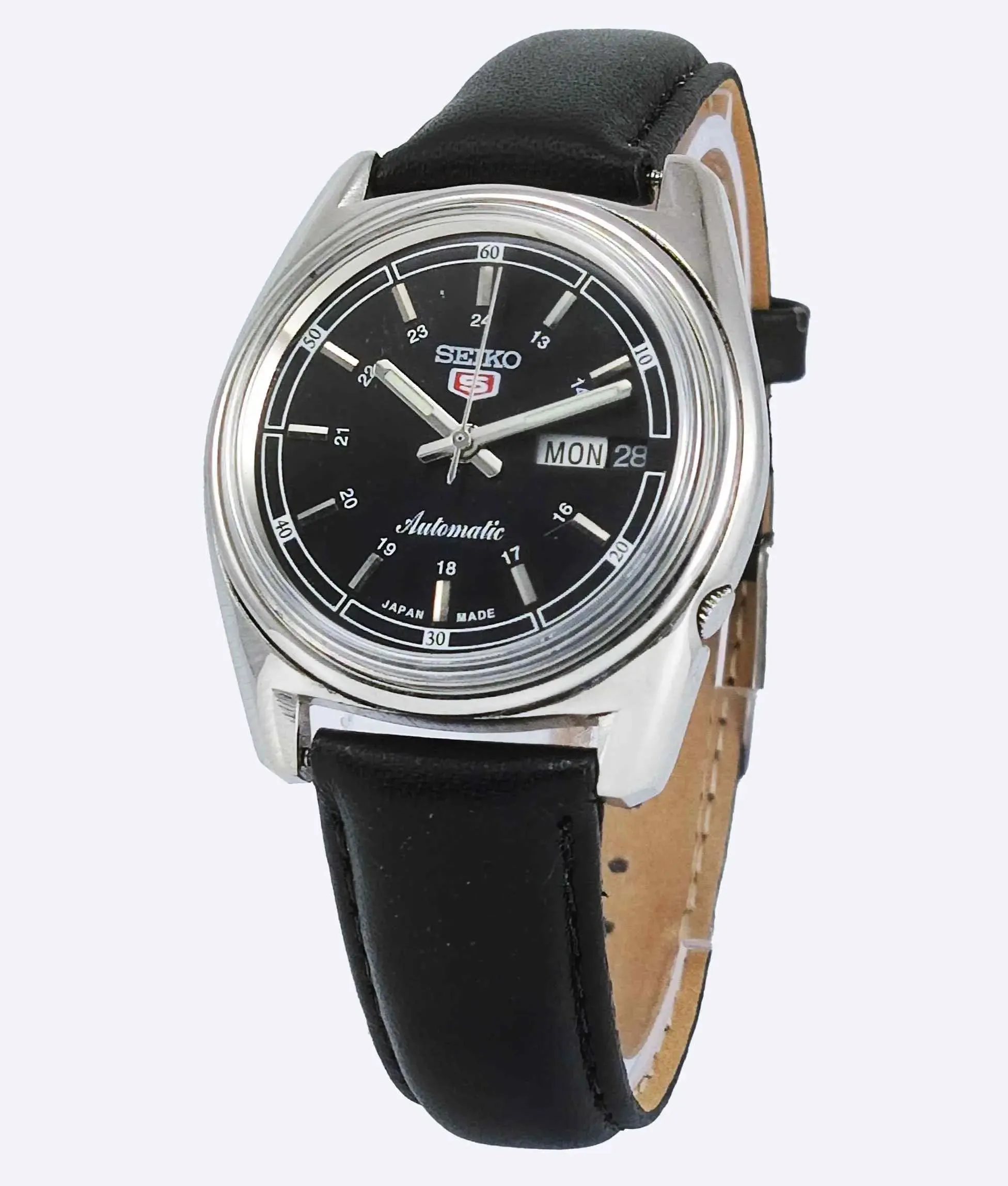 Seiko 5 Automatic 6119C 21 Jewels Black Dial Day Date Men's Watch