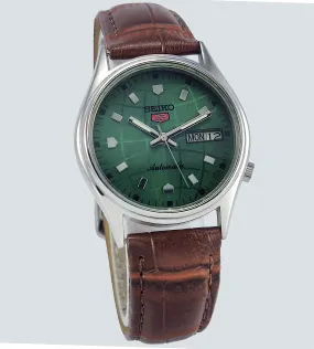 Seiko 5 Automatic-7009A Analog 17 Jewels Analog Day Date Green Dial Men's Mechanical Watch