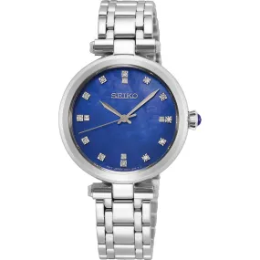Seiko Quartz Diamond Blue Dial Ladies Watch SRZ531P1