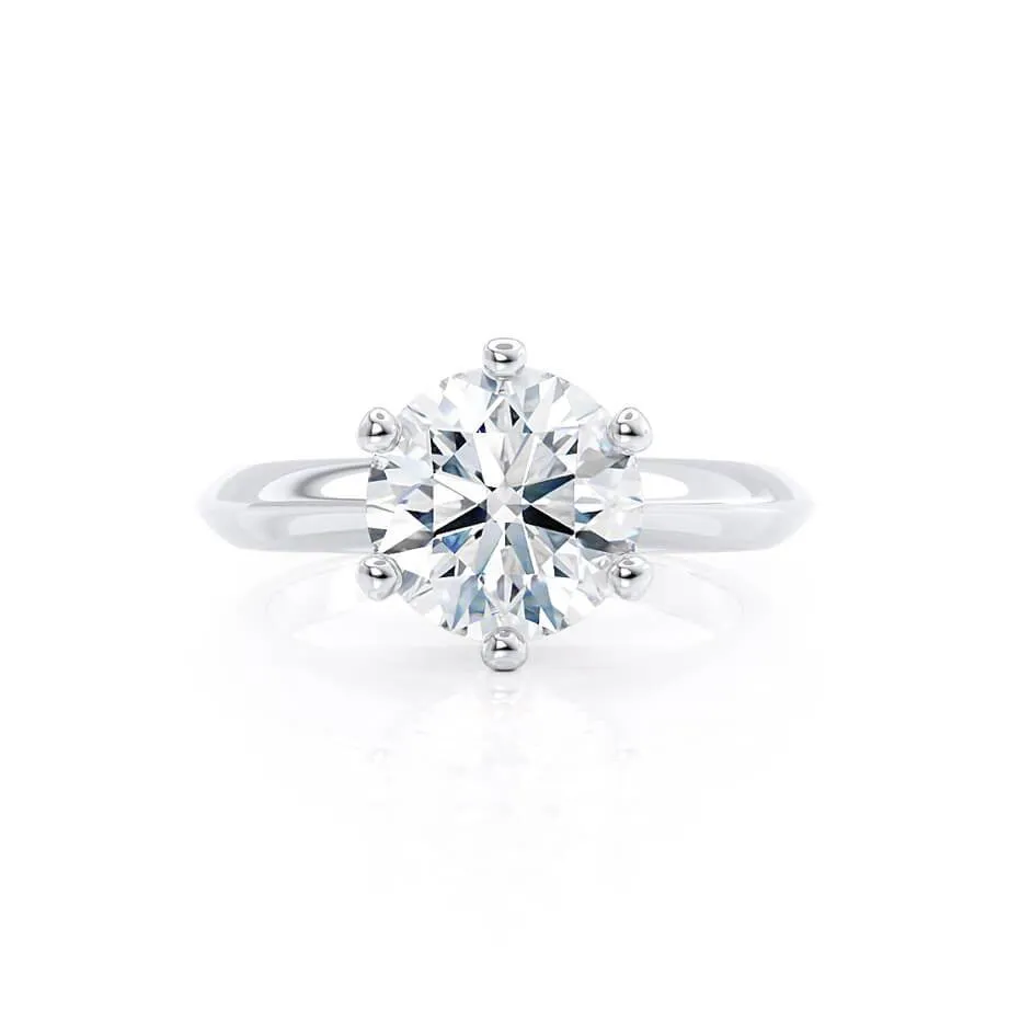 SERENA - Round Lab Diamond Platinum Solitaire