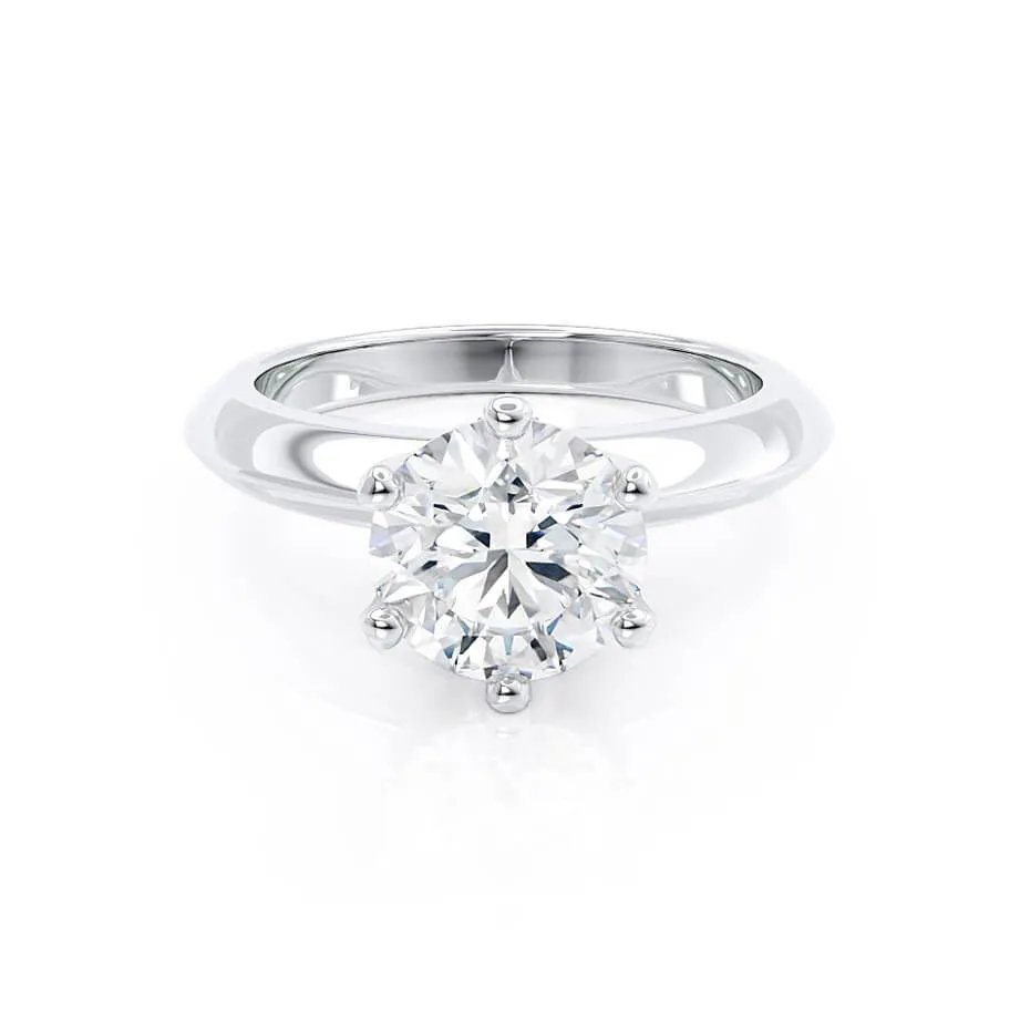 SERENA - Round Lab Diamond Platinum Solitaire