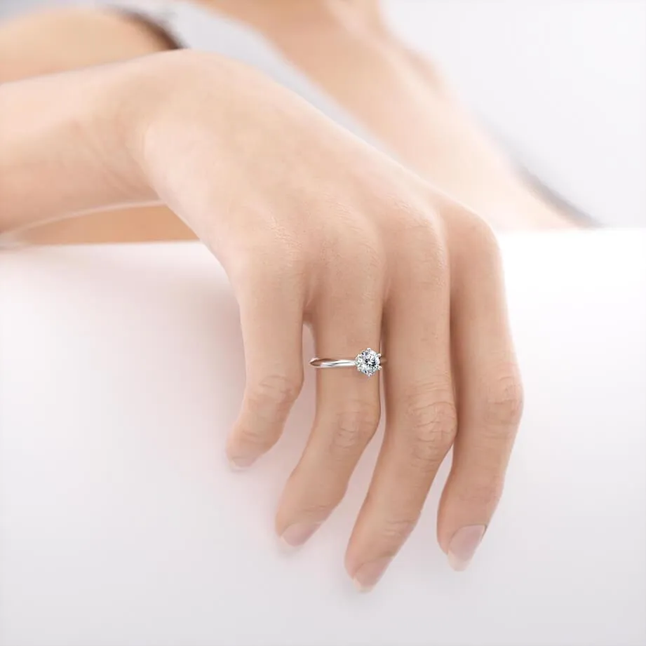 SERENA - Round Lab Diamond Platinum Solitaire