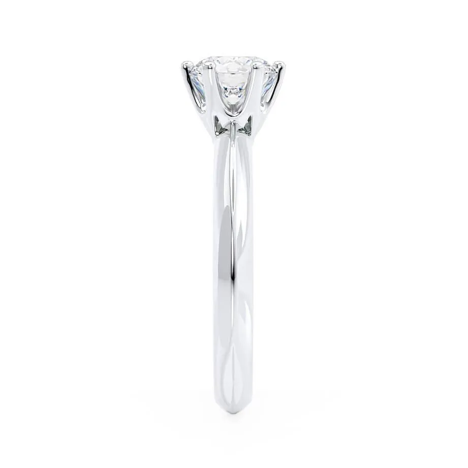 SERENA - Round Lab Diamond Platinum Solitaire