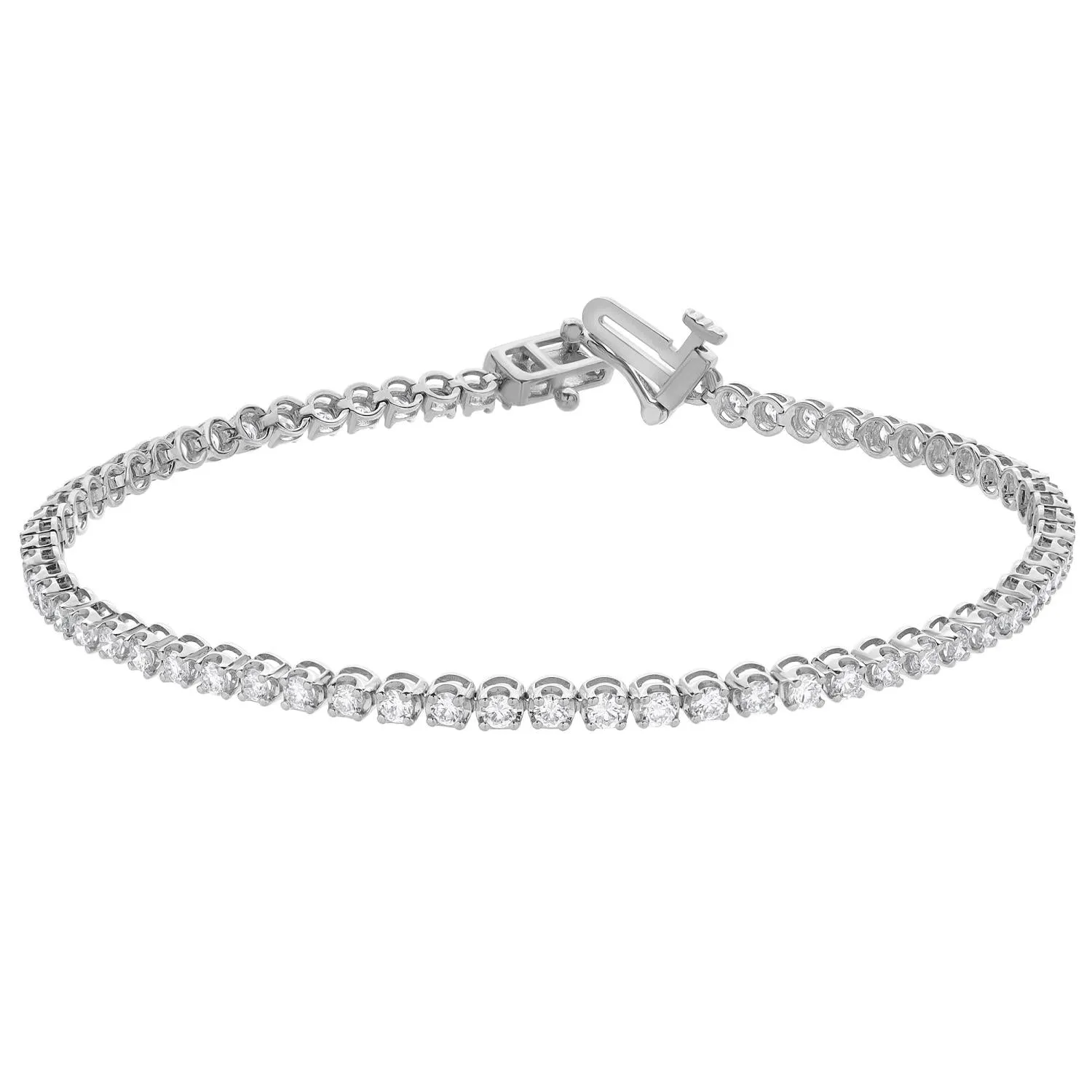 Signature EcoLove 2 CTW Lab Grown Diamond 7-inch Tennis Bracelet in 14KT White Gold