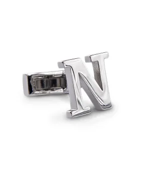 Single Initial N Cufflink (Sold Individually)