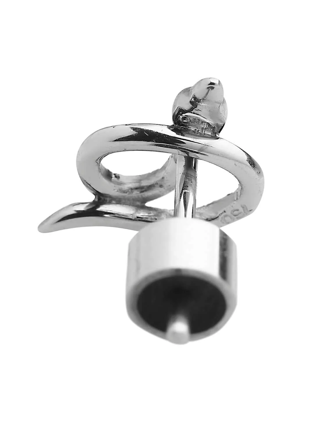 Snake Studs Pave W-Ox-Bd-d