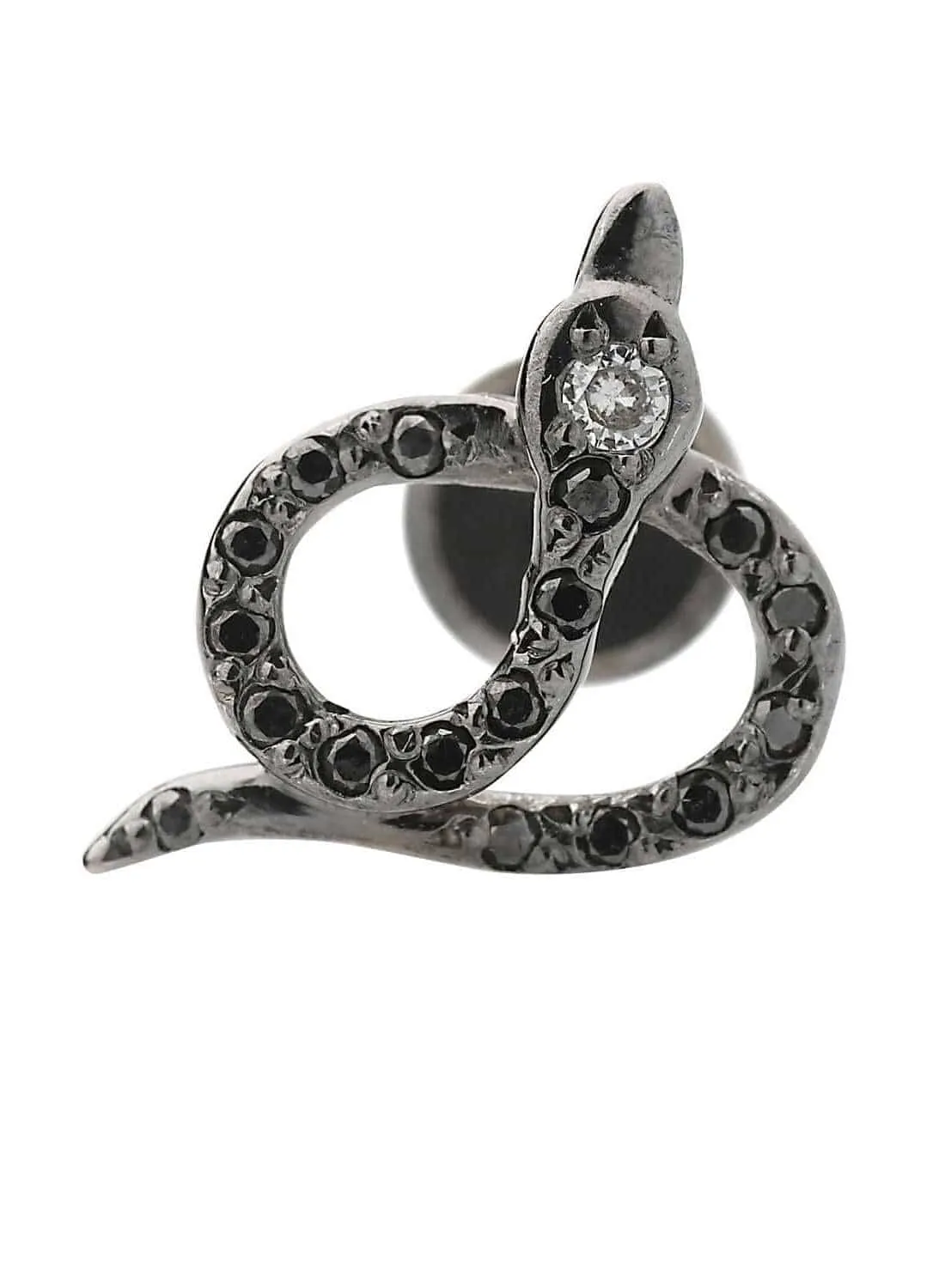 Snake Studs Pave W-Ox-Bd-d