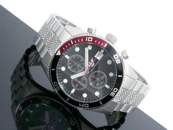 Sport Chronograph Silver Black Dial Mens AR5855 watch