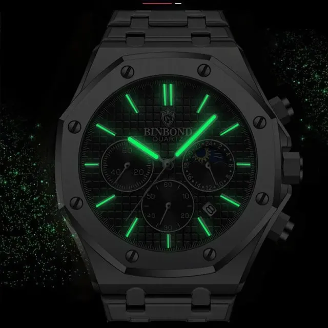 Stainless Steel Band Luminous Quartz Wristwatches Fashion Trend Men's Watch Non-mechanic
- S4695777