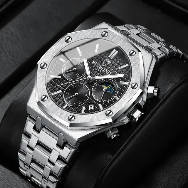 Stainless Steel Band Luminous Quartz Wristwatches Fashion Trend Men's Watch Non-mechanic
- S4695777