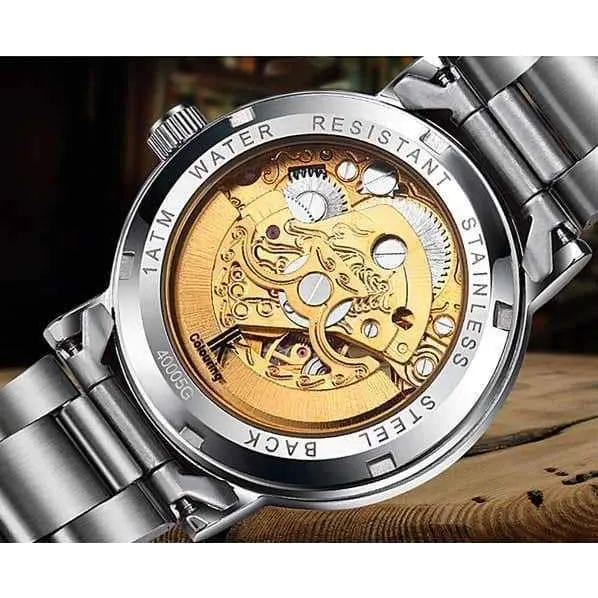 Steampunk Lady Silver Wrist Watch