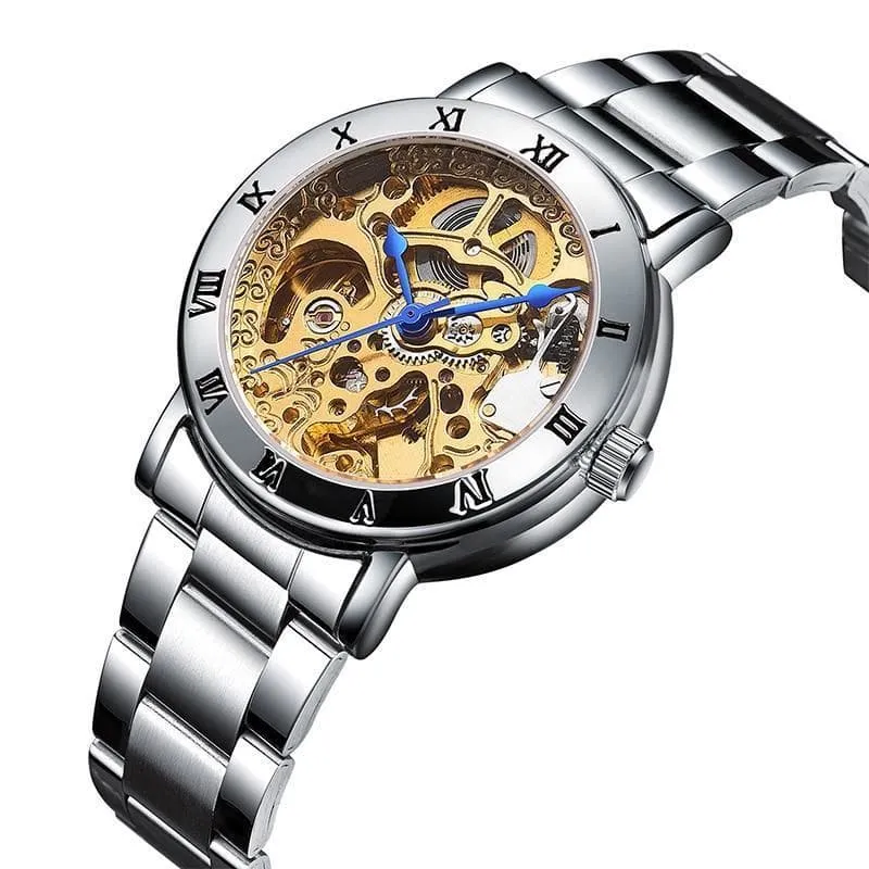 Steampunk Lady Silver Wrist Watch
