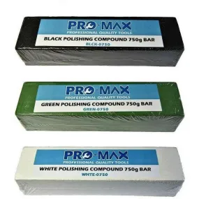Steel & Stainless Steel Metal Polishing Buffing Compound 750g 3pc Kit - Pro-Max