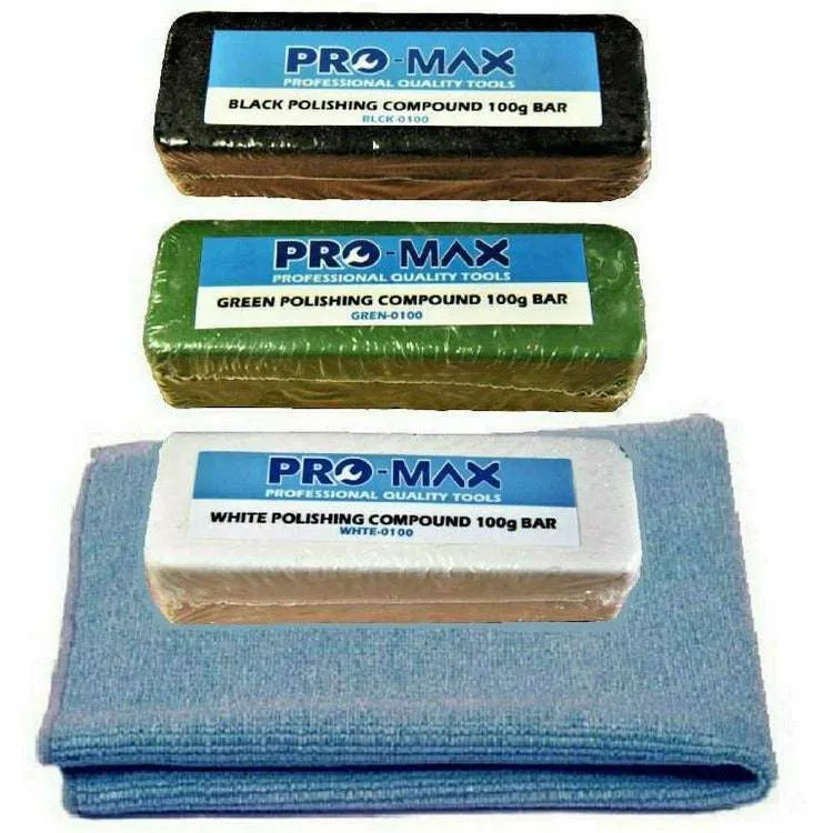 Steel & Stainless Steel Metal Polishing Buffing Kit 16pc 3" x 1/2" Pro-Max