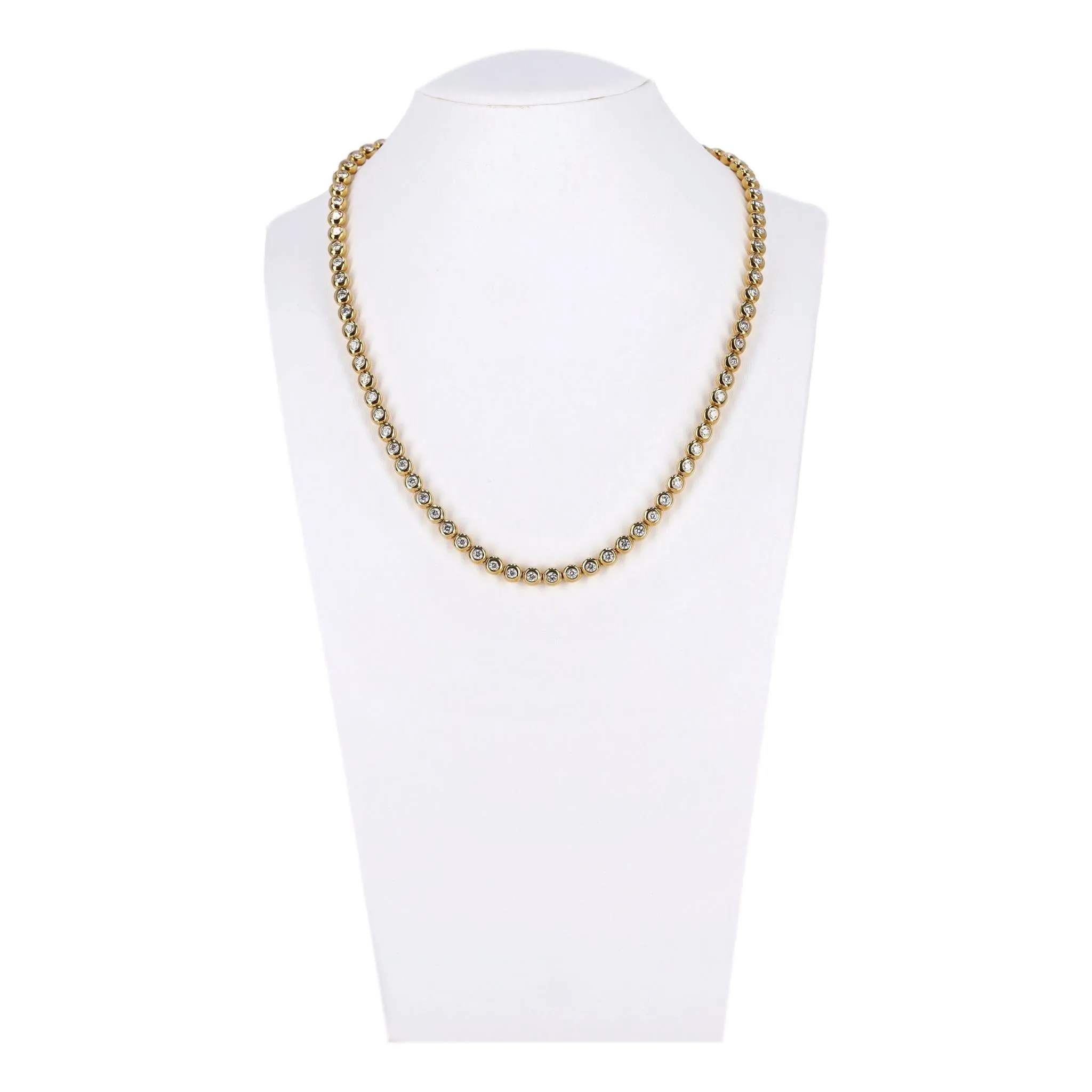 Tiffany & Co Jazz Diamond 5ct Tennis Necklace In 18k Gold