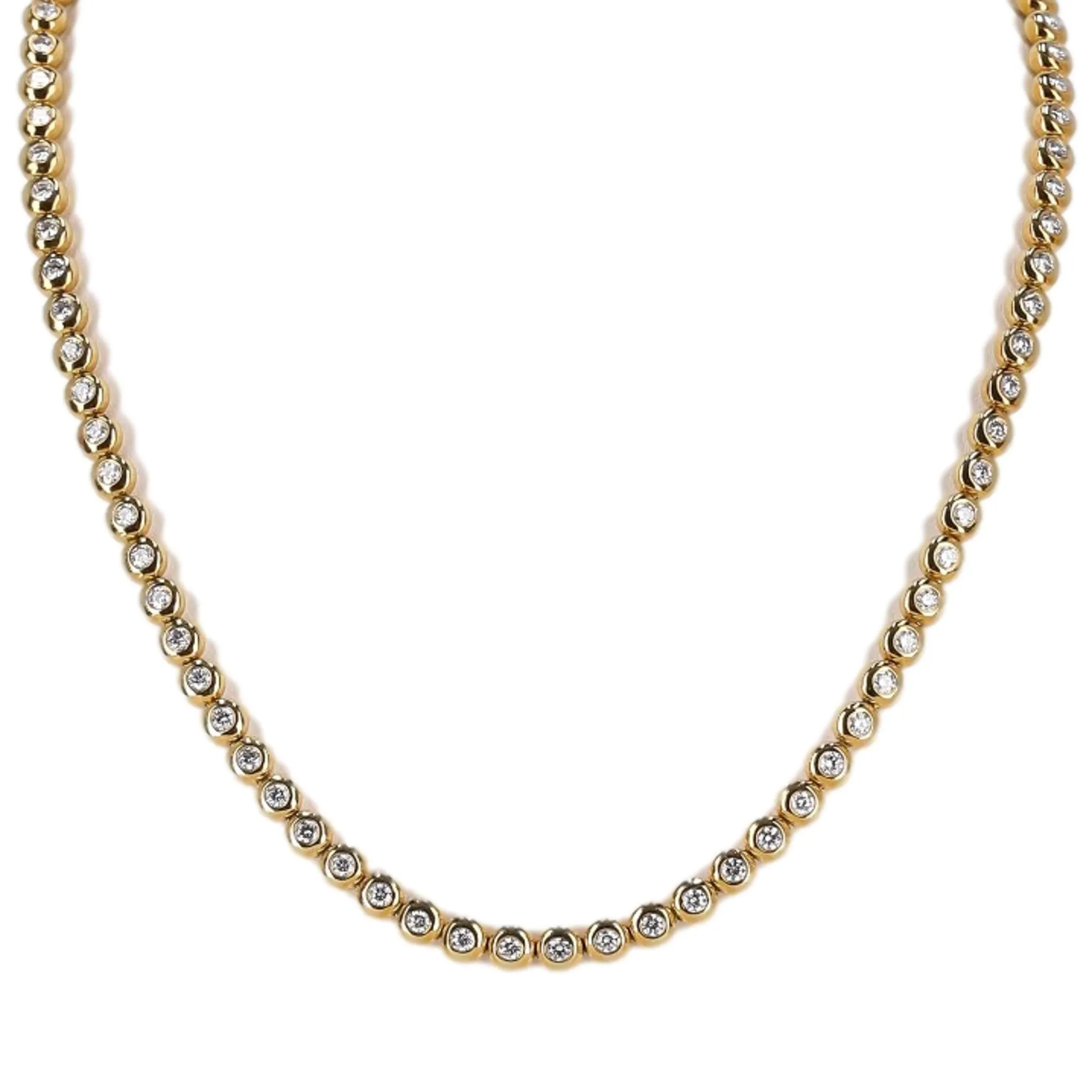 Tiffany & Co Jazz Diamond 5ct Tennis Necklace In 18k Gold